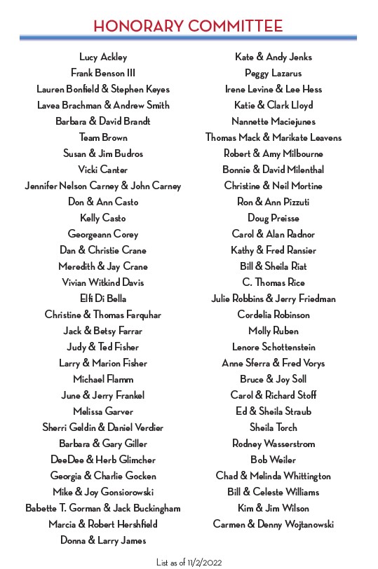Honorary Committee Listing